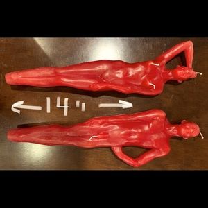 Unique human form candles with strategically place wicks - Green pair available